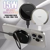 NISDA For 15W指環支架磁吸無線充電盤( MWC151R ) 黑色