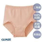 【日本GUNZE】100%棉質舒適小褲 M 粉色