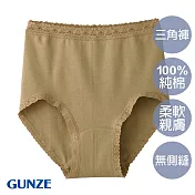 【日本GUNZE】100%棉質舒適小褲 M 咖啡色