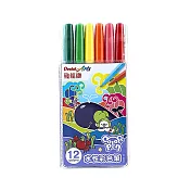 【Pentel 飛龍】彩色筆 12色/組 S3602-12(12色組)