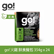 Go! 嫩絲無穀火雞 鮮食利樂狗餐包 354g 24件組 | 狗罐 鮮食 濕食 火雞