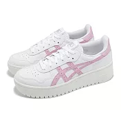 Asics 休閒鞋 Japan S PF 女鞋 白 粉 皮革 增高 厚底 復古 小白鞋 亞瑟士 1202A024133 26cm WHITE/ROSE WATER
