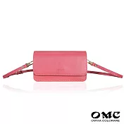 【OMC】義大利植鞣革兩用牛皮小方包97011 粉色