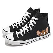 Converse 聯名帆布鞋 Chuck Taylor All Star 男女鞋 湯姆貓與傑利鼠85周年 高筒 黑 A15113C