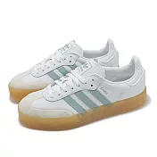 adidas 休閒鞋 Sambae W 女鞋 白 藍 膠底 德訓鞋 微厚底 愛迪達 JP5609