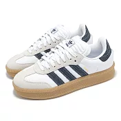 adidas 休閒鞋 Samba XLG 男鞋 女鞋 白 藍 牛仔 膠底 厚底 增高 復古 愛迪達 JQ7440