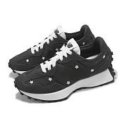 New Balance 休閒鞋 327 女鞋 黑水泥 白 小花 刺繡 復古 NB WS327DCB-B 24.5cm BLACK/WHITE 24.5cm BLACK/WHITE
