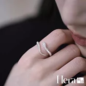 【Hera赫拉】個性小蛇設計戒指 H114031105 白金色