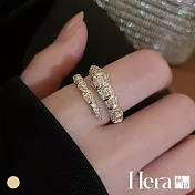 【Hera赫拉】輕奢鋯石蛇形戒指 H114031106 金色