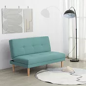 【好氣氛家居】簡約格紋三段調整亞麻沙發床/兩色可選(無扶手款.運費另計) 淺灰色