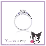 【客製品】STORY 故事銀飾 -Kuromi 莫桑鑽系列-酷洛米莫桑石單鑽純銀戒指 國際圍#9