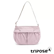 tripose DIAZ微皺尼龍輕量抓皺半圓斜背包  手毬紫