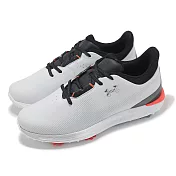 Under Armour 高爾夫球鞋 Drive Fade 男鞋 寬楦 白 黑 防水鞋面 緩衝 支撐 運動鞋 UA 3027878100 26cm GREY/BLACK