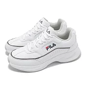 Fila 休閒鞋 Scales 女鞋 白 拼接 皮革 復古 老爹鞋 斐樂 5J328Z113 23cm WHITE/SILVER