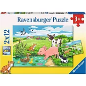 德國Ravensburger維寶拼圖 動物寶寶農場 (2x12P)