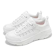 Skechers 休閒鞋 D Lux Walker 2.0 女鞋 白 銀 厚底 運動鞋 150106WSL