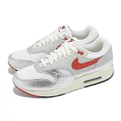 Nike 休閒鞋 Air Max 1 PRM 男鞋 Hot Sauce 銀 紅 氣墊 運動鞋 HF7746-100