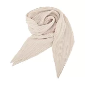 ISSEY MIYAKE 三宅一生 PP 素面四摺圍巾 米色