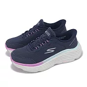 Skechers 慢跑鞋 Max Cushioning Endeavour Slip-Ins 女鞋 寬楦 藍 瞬穿科技 129474WNVPR