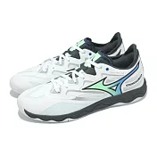 Mizuno 桌球鞋 Wave Medal Neo 男鞋 白 灰 止滑 抓地 室內運動 運動鞋 美津濃 81GA2325-31 27cm WHITE/GREY