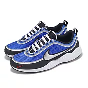 Nike 休閒鞋 Air Zoom Spiridon 男鞋 藍 黑 銀 復古 緩震 運動鞋 HF9117-400