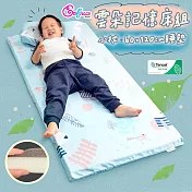 《英柏絲》兒童天絲雲朵記憶床組 60x120cm記憶床墊+小枕 天絲床墊 幼兒園午睡 午睡床墊 臺灣製 白兔與熊