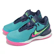 Nike 籃球鞋 ZM LeBron NXXT GEN AMPD EP 男鞋 綠 粉 LBJ 南海岸 運動鞋 FJ1567-300