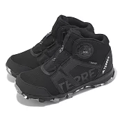 adidas 越野跑鞋 Terrex BOA Mid R.RDY 中童 黑 旋鈕 抓地 小朋友 運動鞋 愛迪達 IF7508 17.5cm BLACK/WHITE