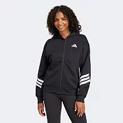 ADIDAS W FI 3S FZ HD 女連帽外套-JE0171 L 黑色