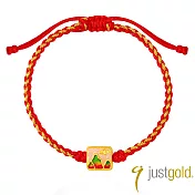 【Just Gold 鎮金店】翠嶺福緣-吉祥 黃金手繩(網路限定)