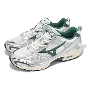 Mizuno 休閒鞋 MXR 男鞋 女鞋 銀 綠 拼接 復古 千禧跑鞋 Sport style 美津濃 D1GA2451-11