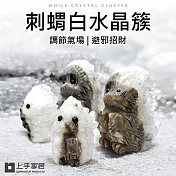 【上手家居】刺蝟白水晶簇-7cm(淨化水晶/消磁水晶/消磁石/水晶擺件/風水擺件) 刺蝟6-7cm