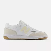 New Balance 480 男女復古休閒鞋-BB480LGG-D US4.5 白色