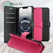 Dapad for iPhone 16e 百搭時代多卡式夾層皮套 玫紅