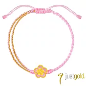 【Just Gold 鎮金店】馥悅-花戀 黃金手繩(網路限定)