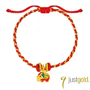 【Just Gold 鎮金店】吉象平安-福象 黃金手繩(網路限定)