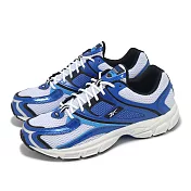 Reebok 慢跑鞋 Premier Trinity 男鞋 藍 黑 白 拼接 麂皮 網布 緩衝 復古跑鞋 100211534 26cm BLUE/BLUE/BLACK