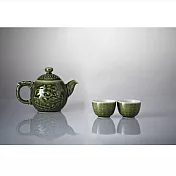《乾唐軒活瓷》 勢在必得茶具組 / 綠釉 / 一壺+二杯 綠釉