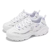 Skechers 休閒鞋 D Lites-Festival Bloom 女鞋 白 紫 緩衝 輕量 拼接 老爹鞋 150234WLV