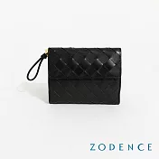 ZODENCE CRAFTSOUL進口真皮手工上色編織中夾  經典黑