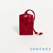 ZODENCE CRAFTSOUL進口真皮手工上色編織手拎掛包證件套 醇酒紅