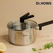 【韓國Dr.HOWS】BRIDGE 不銹鋼單柄湯鍋-銀  (18cm)