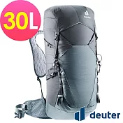 【deuter 德國】SPEED LITE 30L 超輕量旅遊背包3410622- 黑/水藍