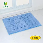 【日本OKA】乾度良好 FINE 銀離子抗菌防臭浴室地墊-45x60cm- 靛藍