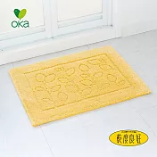 【日本OKA】乾度良好 FINE 銀離子抗菌防臭浴室地墊-45x60cm- 鵝黃
