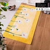 【日本OKA】日製抗菌防臭可水洗威爾頓編織玄關地墊-60x110cm- 雛菊黃