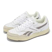 Reebok 休閒鞋 BB 4000 II 男鞋 白 灰棕 復古 低筒 麂皮 小白鞋 100221096 27cm WHITE/GREY/CHALK
