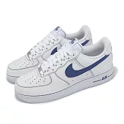 Nike 休閒鞋 Air Force 1 07 LV8 男鞋 女鞋 白 藍 縫線 AF1 HQ2037-100