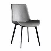 IDEA-義式工藝簡約皮革休閒餐椅 深灰色