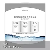 SAKURA櫻花雙效RO淨水器專用濾芯組F2196(DIY安裝)